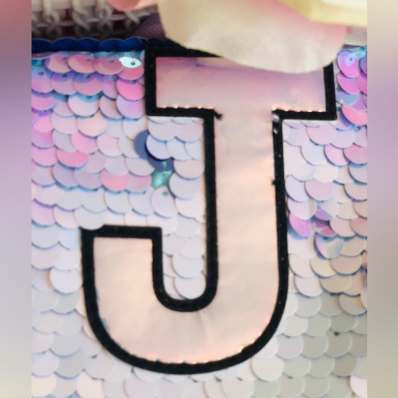 ❣️RARE❣️Justice Mermaid Flip Sequin Mini Rucksack Backpack❣️Initial “J” - Picture 4 of 6